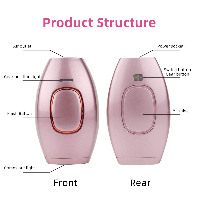 500000 Flashes Mini Handheld Laser Epilator Facial Permanent Hair Removal Device Whole Body Laser  Hair Removal Laser  Machine