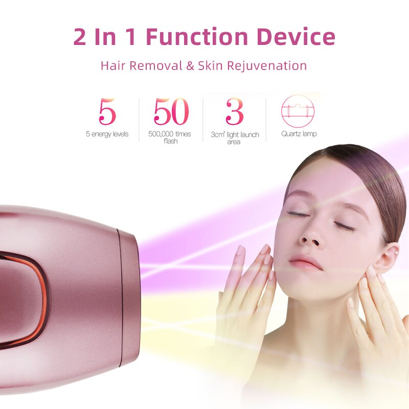 500000 Flashes Mini Handheld Laser Epilator Facial Permanent Hair Removal Device Whole Body Laser  Hair Removal Laser  Machine